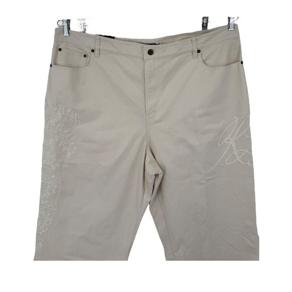 Lauren Ralph Lauren cropped straight relaxed leg jeans size 20W - Picture 3 of 10